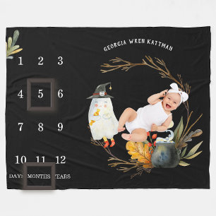 Kleine Geest Halloween Baby Mijlpaal Dekentje Fleece Deken