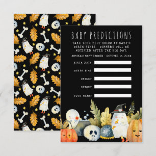 kleine geest   Halloween Baby shower gissen spel Kaart