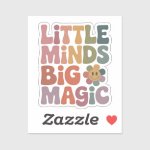 Kleine geesten Grote Magie Retro Citaat voor Lerar Sticker