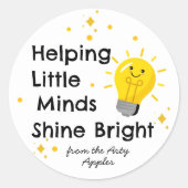 Kleine geesten helpen helder te schijnen | onderwi ronde sticker (Voorkant)