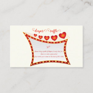 Kleine geheime Valentijns baby shower luier raffle Informatiekaartje