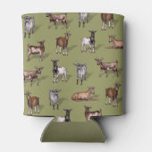 Kleine geit op groen - Geitenherd Pattern Blikjeskoeler (Achterkant)