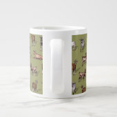 Kleine geit op groen - Geitenherd Pattern Extra Grote Beker (Achterkant)