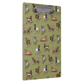 Kleine geit op groen - Geitenherd Pattern Klembord (Rechts)