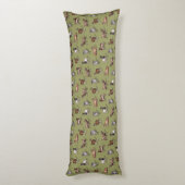 Kleine geit op groen - Geitenherd Pattern Lichaamskussen (Achterkant (Verticaal))