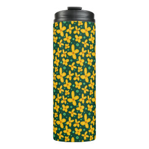 Kleine gele bloemen thermosbeker
