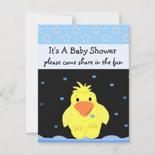 Kleine Gele Eend Baby Shower Kaart