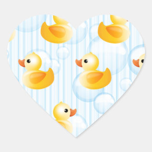 Kleine gele eenden hart sticker