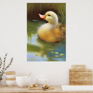 Kleine Gele Eendje - AI Fantasie Stilleven Kunst  Poster