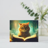 Kleine gele kat briefkaart (Staand voorkant)