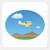 Kleine gele vlakke Sticker (Voorkant)