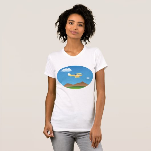 Kleine gele vlakte T-shirt (Voorkant volledig)