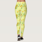 Kleine gele vogel leggings (Achterkant)