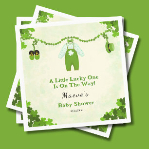 Kleine Geluksbaby Shamrock Babyuitzet Baby Shower Servet