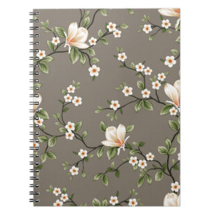 kleine gemusterde bloemen met groen bladeren patro notitieboek