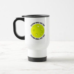Kleine Gepersonaliseerde Tekst Witte Douane Pickle Reisbeker