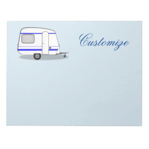 Kleine gestroomlijnde caravan Thunder_Cove elke kl Notitieblok