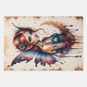 Kleine gevleugelde fee (Tinker Bell) in de waterve Inpakpapier Vel (Voorkant)