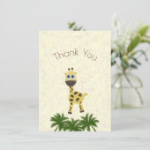 Kleine giraf feestdagenkaart (Staand voorkant)