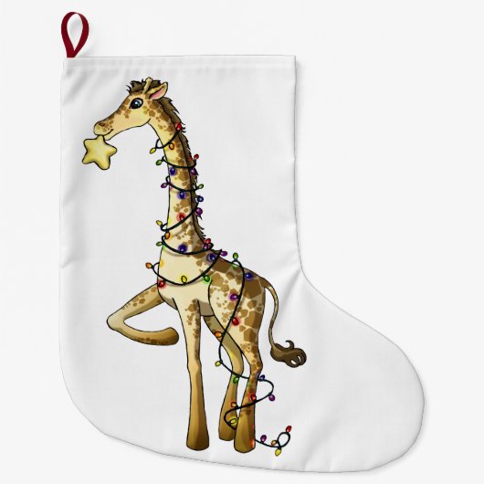 Kleine Giraffe Grote Kerstsok (Voorkant)
