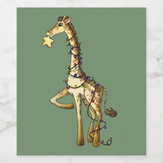 Kleine Giraffe Wijn Etiket (Enkel label)