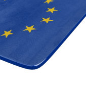 Kleine glassnijplank met vlag van Europa Snijplank (Hoek)