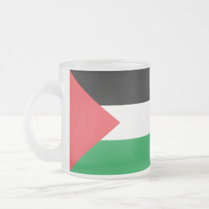 Kleine glazen mok met Palestijnse vlag