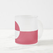 Kleine glazen mok met vlag van Groenland (Voorkant rechts)