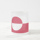 Kleine glazen mok met vlag van Groenland (Center)