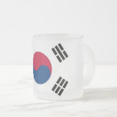 Kleine glazen mok met vlag van Zuid-Korea (Voorkant rechts)
