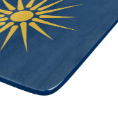 Kleine glazen snijplank met de vlag van Macedonië (Hoek)
