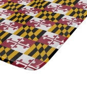 Kleine glazen snijplank met Maryland vlag (Hoek)