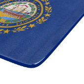 Kleine glazen snijplank met New Hampshire vlag (Hoek)