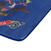 Kleine glazen snijplank met North Dakota vlag (Hoek)