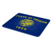 Kleine glazen snijplank met Oregon vlag (Hoek)