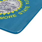 Kleine glazen snijplank met South Dakota vlag (Hoek)