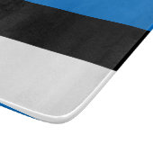Kleine glazen snijplank met vlag van Estland (Hoek)