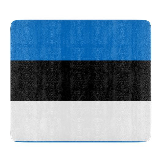 Kleine glazen snijplank met vlag van Estland (Voorkant)