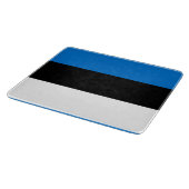 Kleine glazen snijplank met vlag van Estland (Hoek)