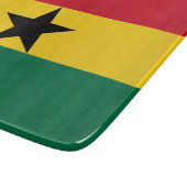 Kleine glazen snijplank met vlag van Ghana (Hoek)