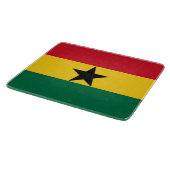 Kleine glazen snijplank met vlag van Ghana (Hoek)