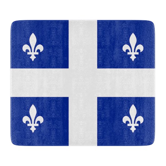Kleine glazen snijplank met vlag van Quebec (Voorkant)