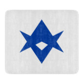 Kleine glazen snijplank met vlag van Toyota City (Voorkant)