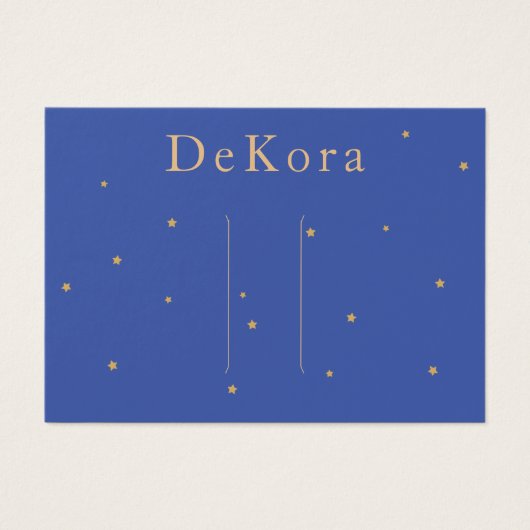 Kleine Gold Stars Hair Clip Barrette-kaart Visitekaartje (Voorkant)