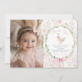 Kleine Goose Blush roze Foto Dank u Kaart (Voorkant)