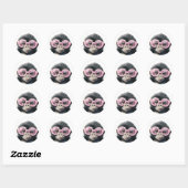 Kleine gorilla met roze bril Sticker (Vel)