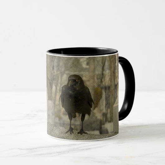 Kleine Gothic Crow Mok (Voorkant rechts)