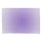 Kleine gouden harten Paarse ombre Kussensloop (Voorkant-Links)