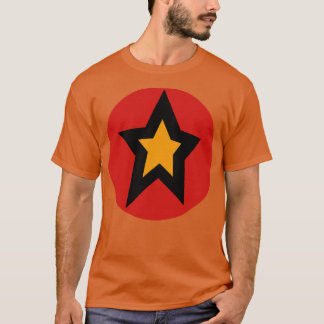 Kleine Gouden Rode Cirkel Grafisch T-shirt