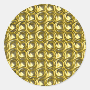 Kleine gouden winkels ronde sticker